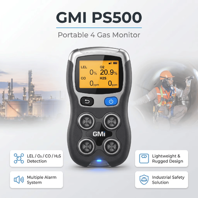GMI PS200 PS500 портативный газовый детектор H2S CO O2 горючий газовый монитор Газовый детектор промышленной безопасности