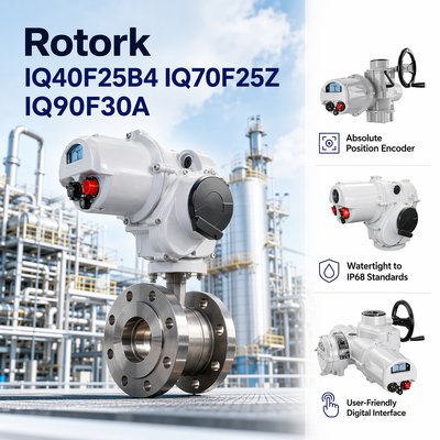 Оптовая продажа с завода Rotork IQ40F25B4 IQ70F25Z IQ90F30A интеллектуальный многооборотный электропривод IP68 для промышленных клапанов