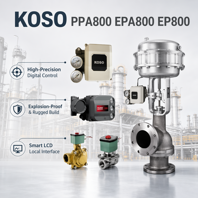 KOSO OEM Electro Pneumatic Smart Valve Positioner Models PPA800/EPA800/EP800