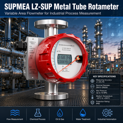Расходомер переменного сечения Supmea LZ-SUP, механический индикатор расхода, жидкость, газ, пар, металлическая трубка, ротаметр