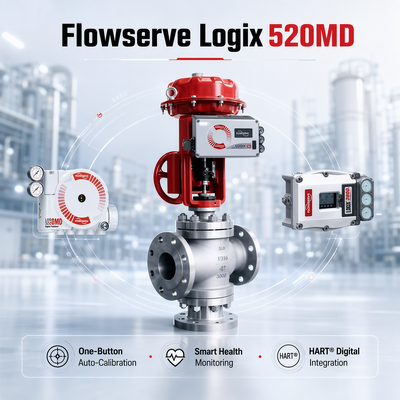 Flowserve Logix 520MD Plus Digital HART Positioner 4 20mA Управляющий клапан Действующий нефтяной газ Химическая мощность