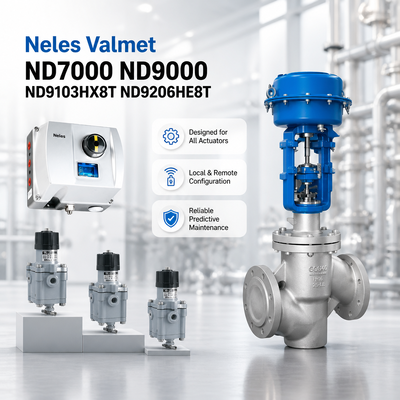 Valmet Me Tso OEM ND7000 ND9000 ND9103HX8T ND9206HE8T Пневматический умный цифровой контроллер клапана позиционировщик HART 4-20mA Промышленная автоматизация