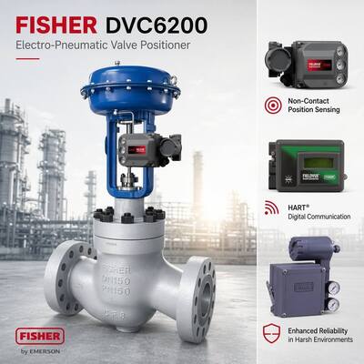 В наличии полевой цифровой позиционер клапана F-isher DVC6200 FIELDVUE с HART, электропневматический контроллер 4-20 мА для пневматического привода