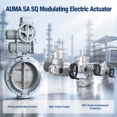 AUMA SA SQ Modulating Electric Actuator,4‑20mA Signal High Precision for Pipeline Automation Power Plant Industrial Valve