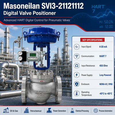 Masoneilan SVI3-21121212 SVI3-21121112 Умный клапанный контроллер однодействующий HART Пневматический исполнитель клапанный позиционер