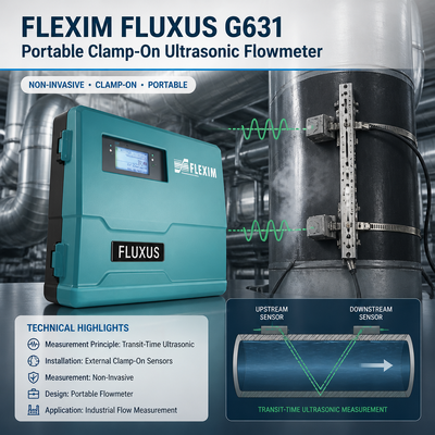 Портативный ультразвуковой расходомер Flexim FLUXUS G631 BA ST EE для газов, жидкостей и пара