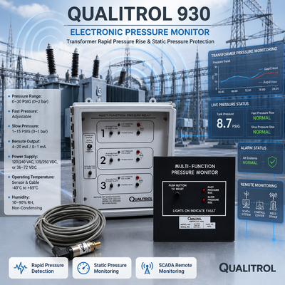 Qualitrol 930 Transformer Pressure Monitoring Device Multi Sensor Pressure Monitor Pressure Alarm Trip Monitor