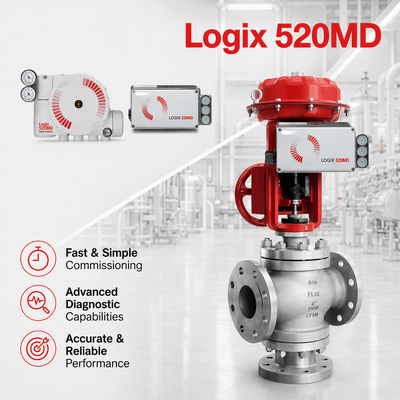 Flowserve Logix 520MD Plus Digital HART Positioner 4 20mA Управляющий клапан Действующий нефтяной газ Химическая мощность