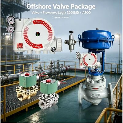 Flowserve Logix 3200MD Цифровой позиционировщик с электродинамическим клапаном ASCO для точного управления промышленным клапаном