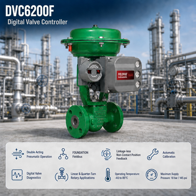 Поставщик цифрового позиционера клапана DVC6200F FD с двойным действием FOUNDATION Fieldbus