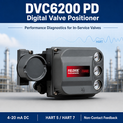 Цифровой умный позиционирующий клапан DVC6200 PD с диагностикой эффективности