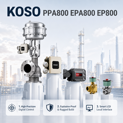 Электропневматический позиционировщик серии KOSO EP800 PPA800 EPA800 Умный контроллер клапанов OEM Взрывостойкий Сертификация IECEx ATEX