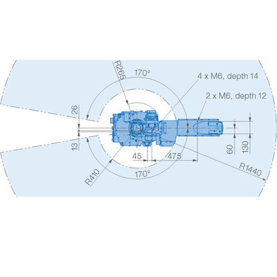 рука робота аппаратов для дуговой сварки AR1440 Yaskawa полезной нагрузки 12kg 1440mm