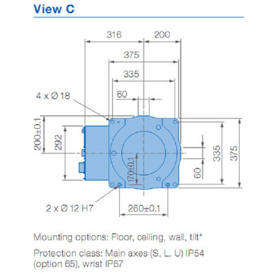 Полезная нагрузка 2010mm Yaskawa GP25-12 12kg рука робота 6 осей
