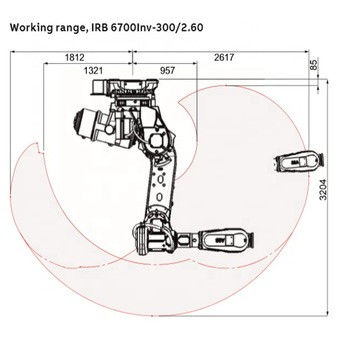 Рука промышленного робота ABB IRB 140 небольшая с быстрой реакции 6 осей робота руки роботом применения полностью очищая/распыляя
