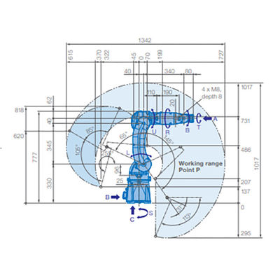Рука робота картины корабля Yaskawa MOTOMAN GP8 промышленная