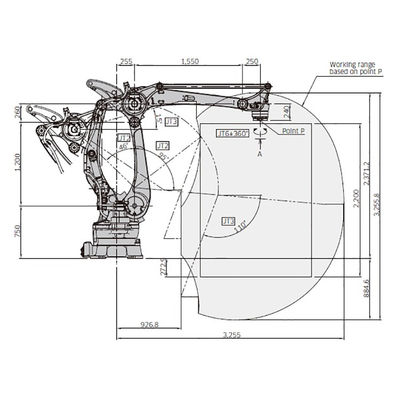 Полезная нагрузка 500kg CP500L достигает 3255mm робот 4 осей высокоскоростной Palletizing