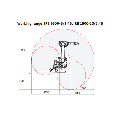 Стандарт машины IRB1600-10/1.45 CNC с аппаратами для дуговой сварки используемыми как манипулятор промышленного робота 6 осей