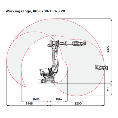 IRB6700-150/3.2 с рукой робота CNC для материальных частей погрузочно-разгрузочного оборудования и другого сварочного оборудования