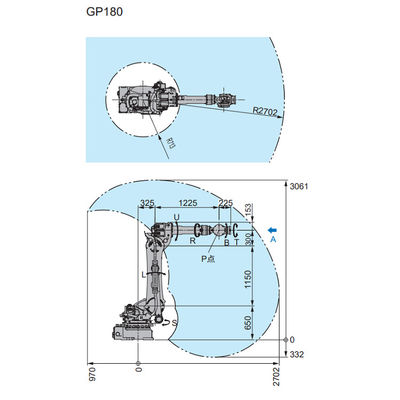 Рука робота 6 осей Motoman GP180 с роботом достигаемости 2702mm промышленным как машина выбора и места