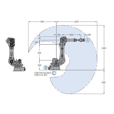 CNC руки 6 Aixs робототехнический Motoman GP110 с полезной нагрузкой 110KG для материального погрузочно-разгрузочного оборудования