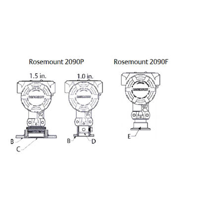 Передатчик давления Rosem-Ount передатчика перепада давления передатчика давления Роза-держателя 2090F гигиенический