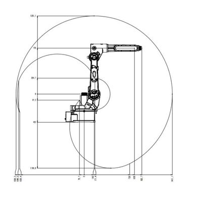 Регуляция робототехнической оси Китая TKB1600-12KG-1410mm руки 6 как всеобщие роботы