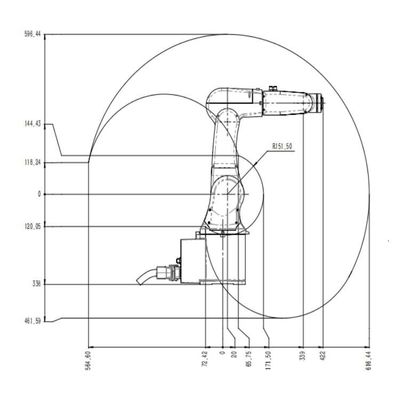 Ось руки 6 робота TRB050-3kg-616mm погрузо-разгрузочной работы робототехническая как всеобщий робот