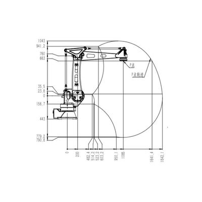 6 обнаружение точности руки TKB460-30kg-1840mm оси робототехническое как промышленные роботы
