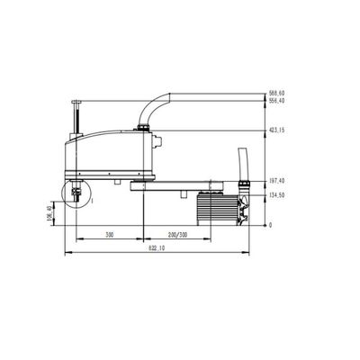 Клавиатура оси STW030-3KG-500/600mm руки 6 промышленного робота устанавливая робот Scara