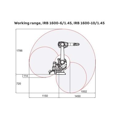 Пакуя робот IRB 1600-10/1.45 6 роботов промышленной робототехнической руки оси промышленных