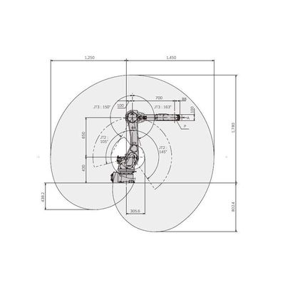 Кавасаки RS010N 6 оси Роботизированная рука с CNGBS Positioner сварки для сварного робота