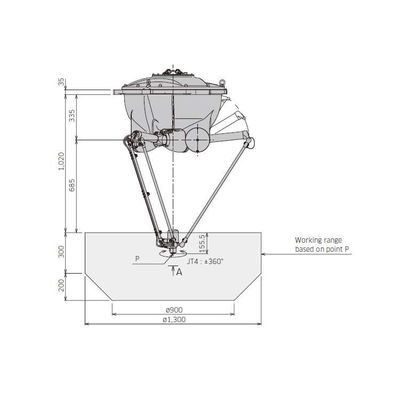 Робототехническая полезная нагрузка 3kg собрания YF003N руки для робота перепада оси робота собрания 4