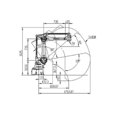 Полезная нагрузка руки SF25-K1760 25kg Cobot промышленная робототехническая для регуляции робота