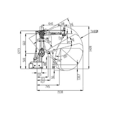 Регуляция оси руки 4 робота SF15-K1538 промышленной робототехнической как промышленные роботы