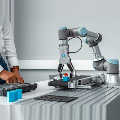 Рука Cobot UR10e робота заварки с рукой сварочных огоней всеобщей робототехнической для сварочного аппарата 6 осей
